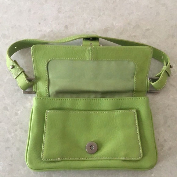 Small, bright, spring rain, Talbots leather handbag purse - Picture 3 of 4